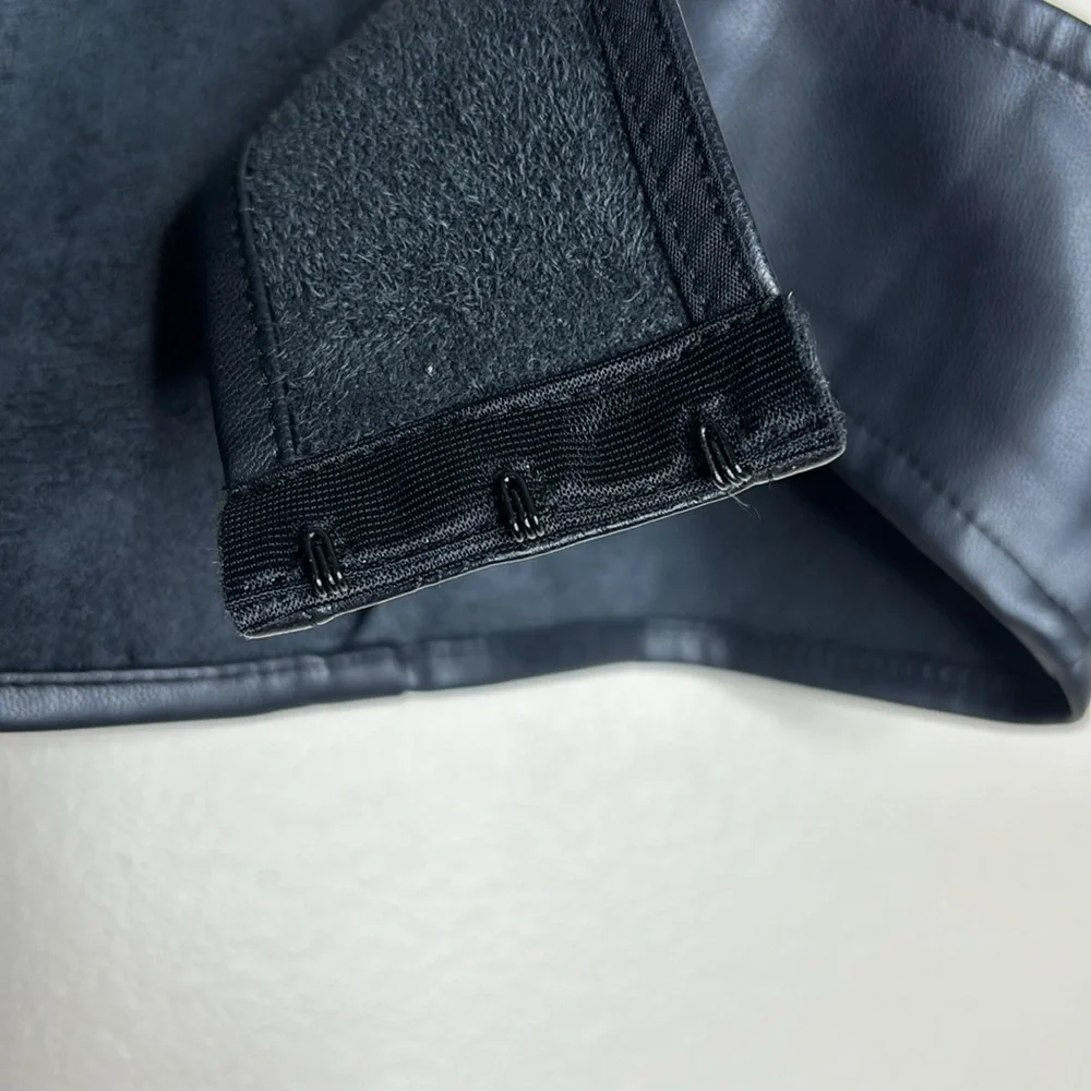 WhoworeWhat | Black Faux Leather Adjustable Bralette | Rebel Undershirt | Biker